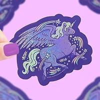 Glittery Unicorn Sticker