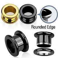 Rounded Edge Flat Front Machinehead 0g - 7/8"