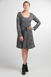 Leopard Print Button Up Sweater Dress