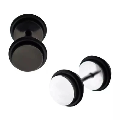 Fake 0g+ Plug With O-Rings 16g Post
