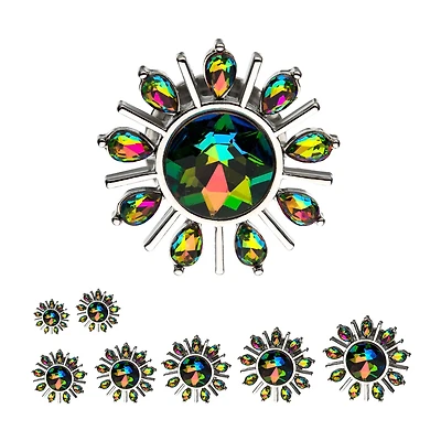 Rainbow Marquis Gem Sun Machine Head 0g-7/8"