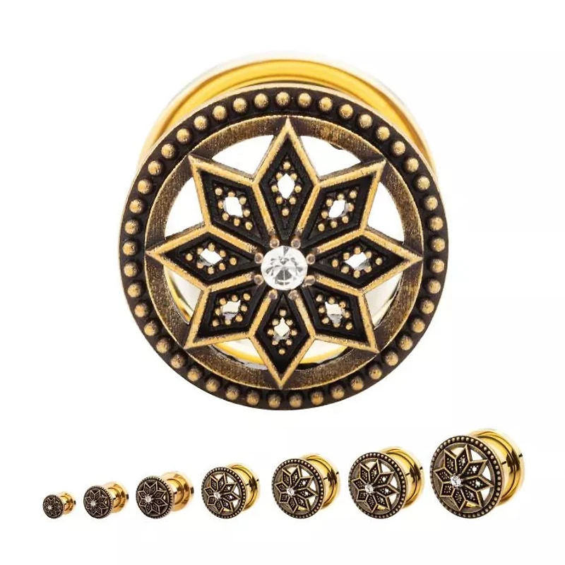 Pointed Flower With Gem