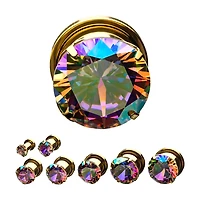 Prong Jewel Front Steel Machinehead 0g - 7/8