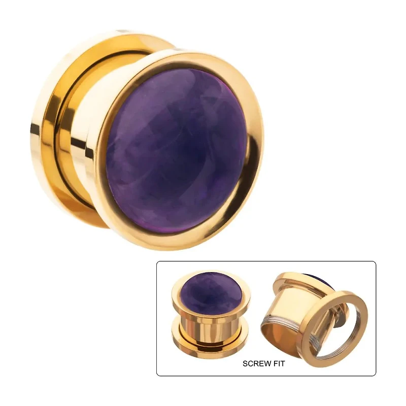Clavijeros con incrustaciones de piedra 0G-7/8"