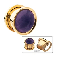 Clavijeros con incrustaciones de piedra 0G-7/8"