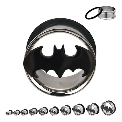 Batman Cutout Single Flare Tunnel 1"