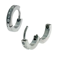 Huggie Earrings With 2mm CZs