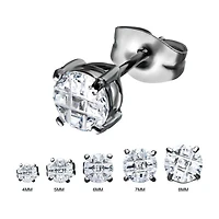 Steel Stud With 8mm Grid CZ