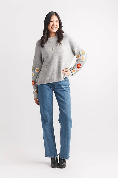 Heathered Pullover Sweater