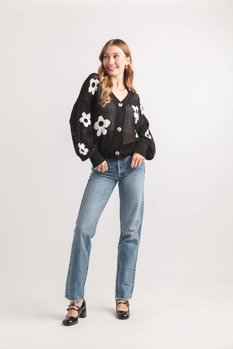 Daisy Open Knit Cardigan