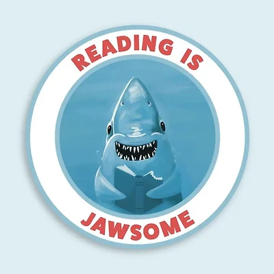 Reading Is Awesome Shark Sticker