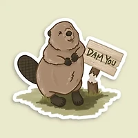 Funny Beaver Sticker