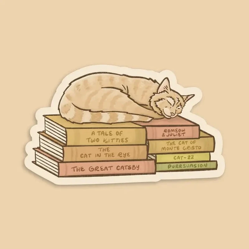 Book Cat Sticker