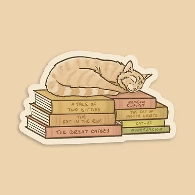 Book Cat Sticker