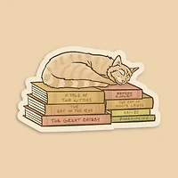Book Cat Sticker