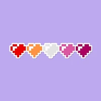 Lesbian 8 Bit Hearts