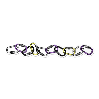 Nonbinary Carabiners Sticker