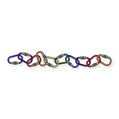 Queer Carabiners | Lgbtq+ Pride Outdoorsy Sticker