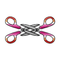 Lesbian Scissors Waterproof LGBTQ+ Sticker