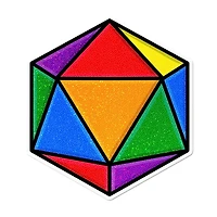 Holographic Gay D20 Dice Waterproof Lgbtq+ Sticker