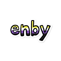 Nonbinary Enby Waterproof LGBTQ+ Sticker