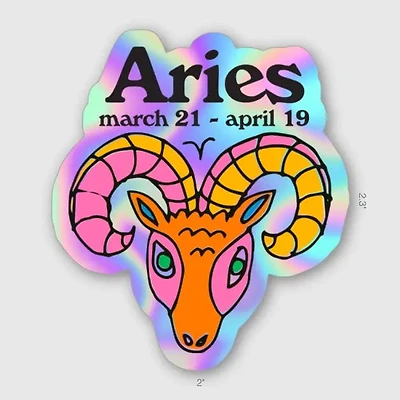 Aries Zodiac Sticker