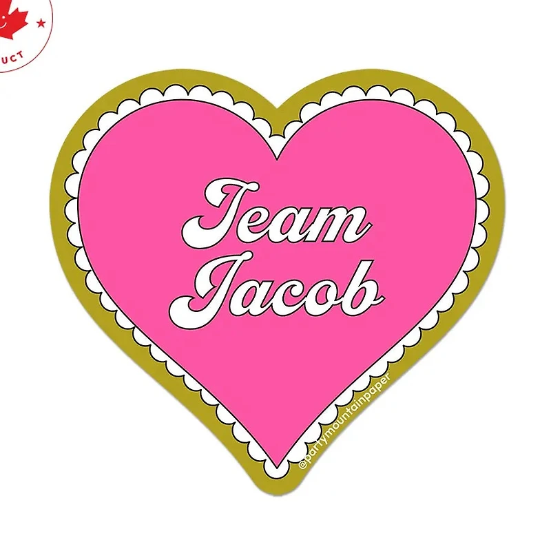 Team Jacob Heart Sticker