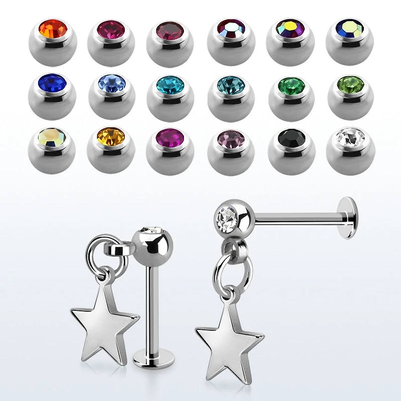 Star Dangle Labret