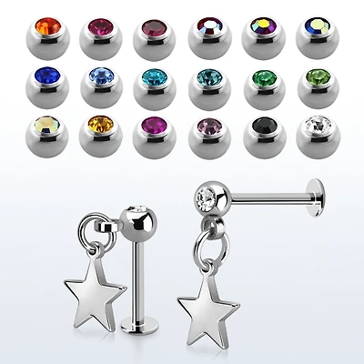 Star Dangle Labret