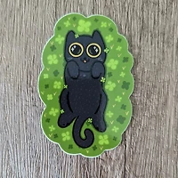 Black Cats Are Good Luck - Cute Kitty Vinyl Sticker
