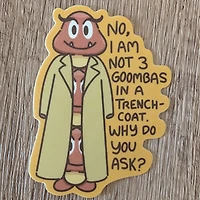 Three Goombas - Cute Sticker