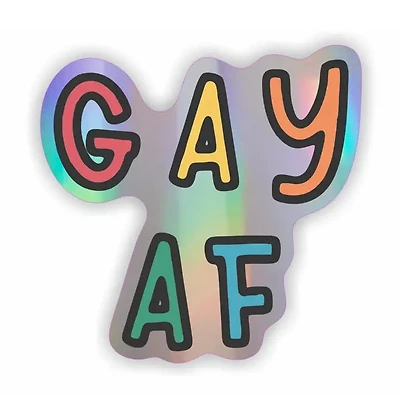 Gay Af Holographic Vinyl Sticker