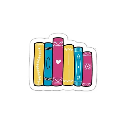 Pansexual Book Stack Reading Sticker