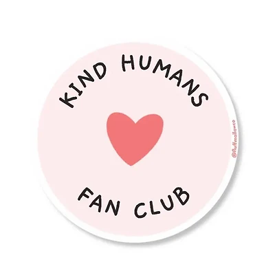 Club de fans amable humano Pegatina
