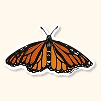 Monarch Butterfly Vinyl Diecut Sticker