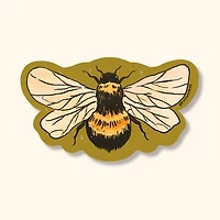 Bumblebee Sticker | Hand-Drawn Bee Vinyl Die Cut Sticker