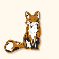 Smiling Fox Waterproof Vinyl Diecut Sticker
