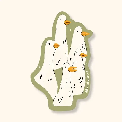Duck Group Sticker | Bird Lover Sticker