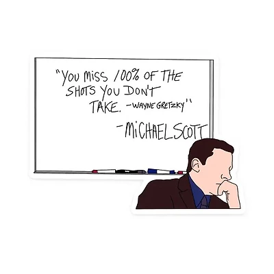 Michael Scott Wayne Gretzky Quote Sticker