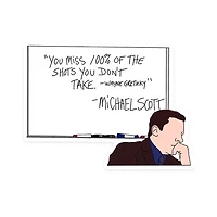 Michael Scott Wayne Gretzky Quote Sticker