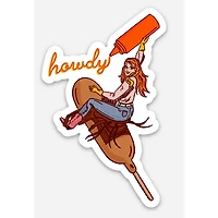 Cowgirl Corn Dog Sticker