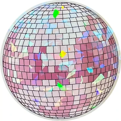Cracked Holo Disco Ball Sticker