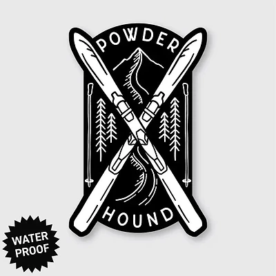 Powder Hound Sticker 2.24" X 3.45"