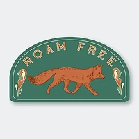 Roam Free Fox Sticker 3.49" X 3.03"
