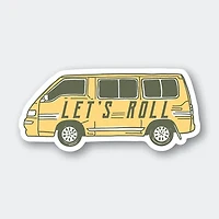 Pegatina Van Let's Roll 3.56: X 1.63"