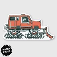 Snow Cat Sticker 4.02" X 2.07"