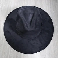 Premium Suede Fedora Hat Stiff Brim