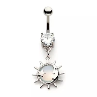 Sun Moon Star With Large Gem