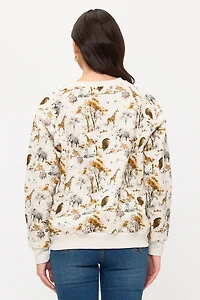 Wildlife Safari Print Sweatshirt