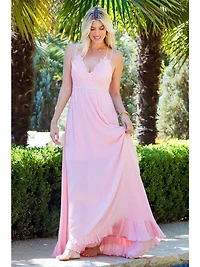 Rose Lace Detail Maxi Dress